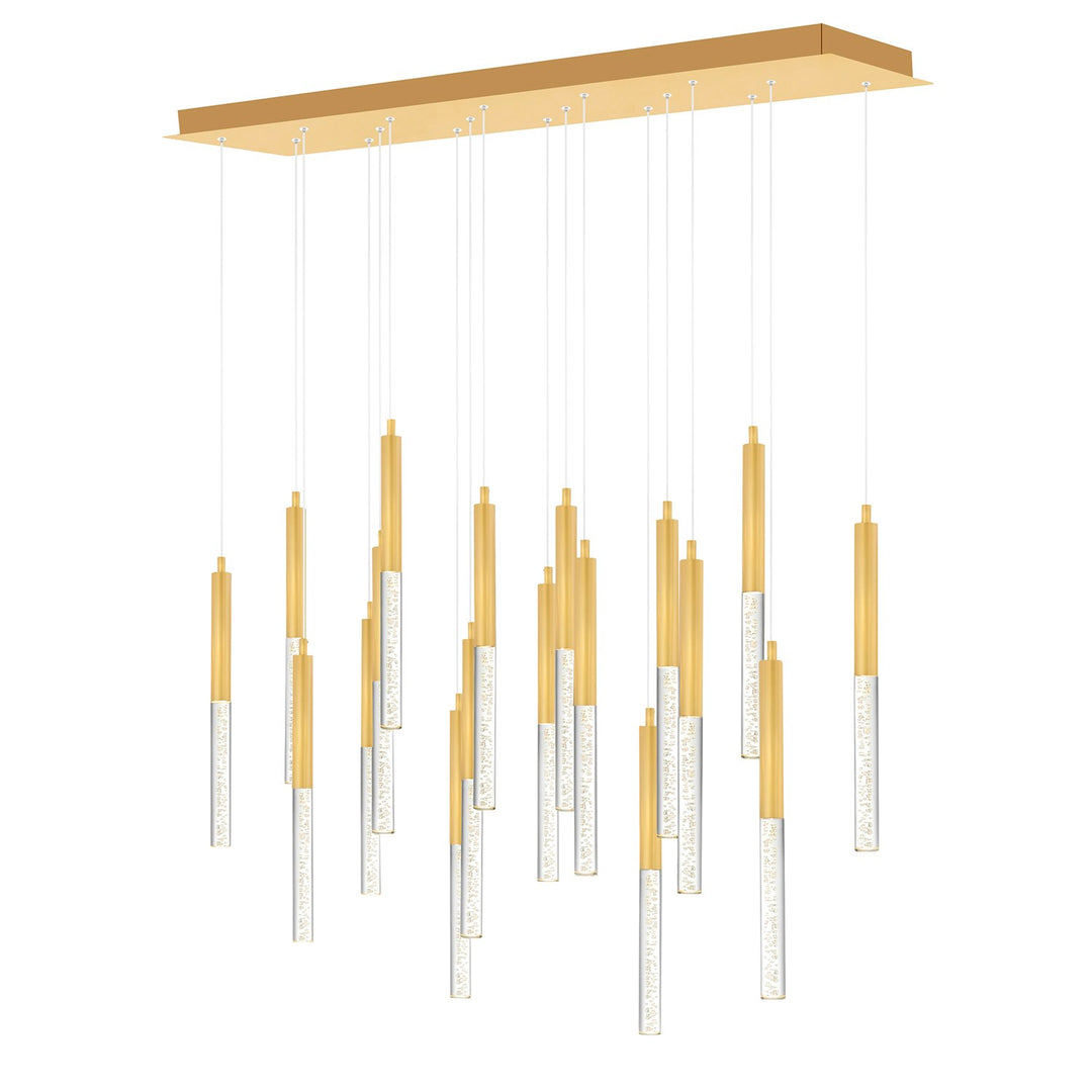 Integrated Led Satin Gold Chandelier by CWI Lighting