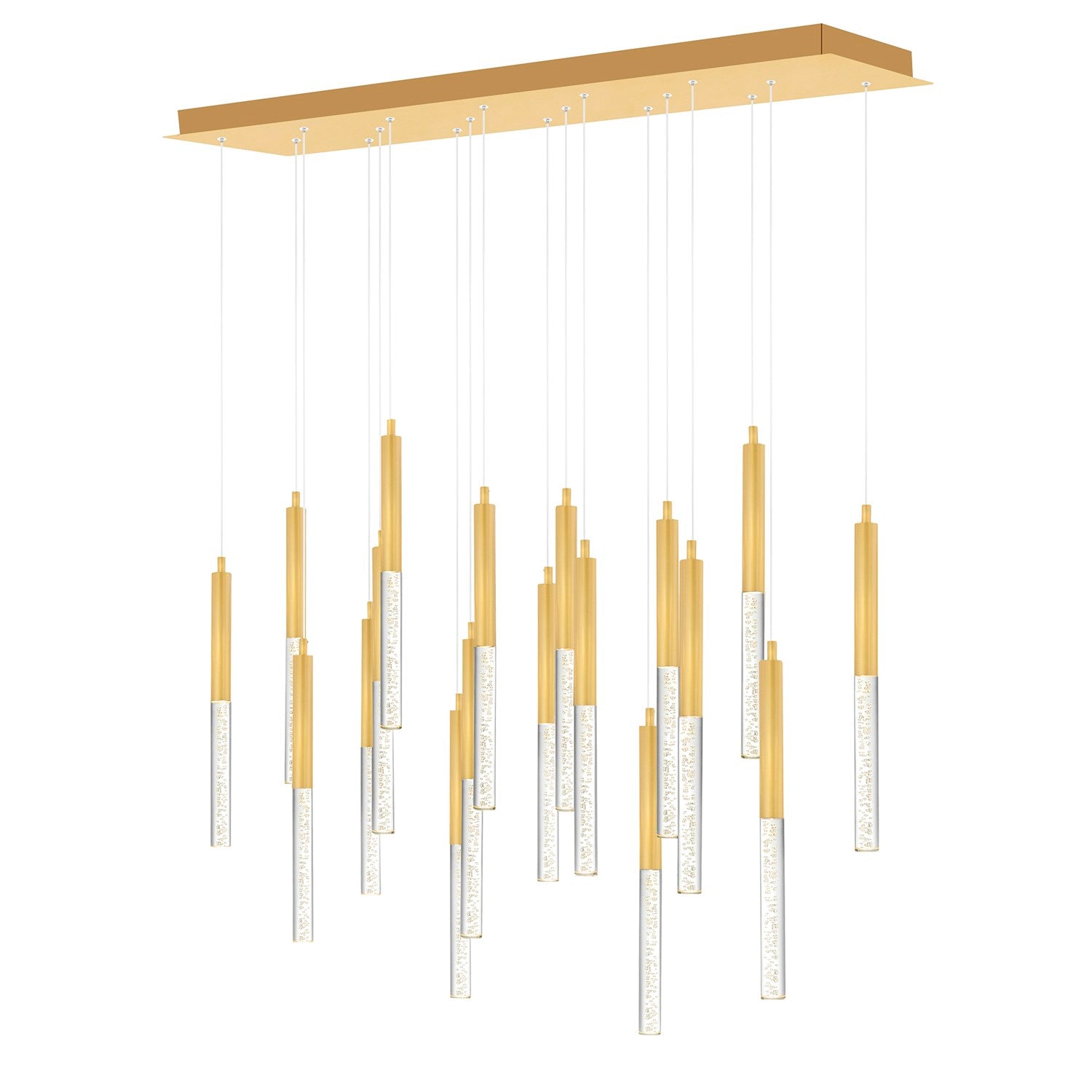Integrated Led Satin Gold Chandelier by CWI Lighting