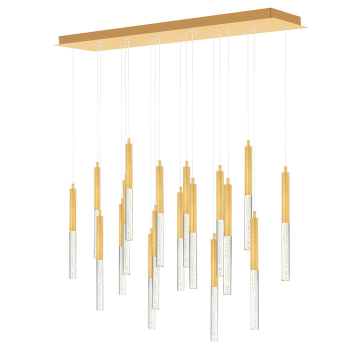 Integrated Led Satin Gold Chandelier by CWI Lighting
