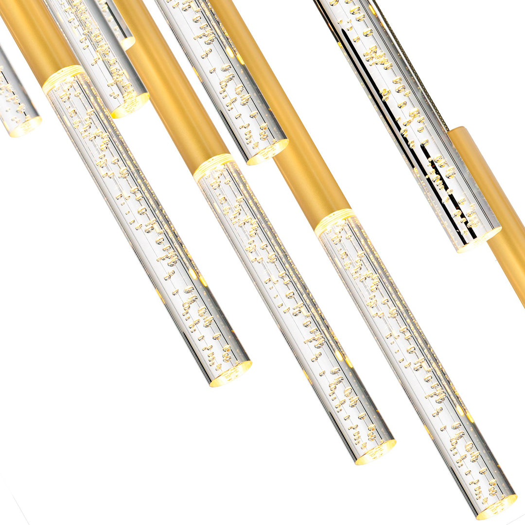 Integrated Led Satin Gold Chandelier