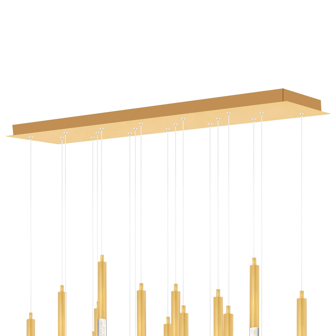 Integrated Led Satin Gold Chandelier