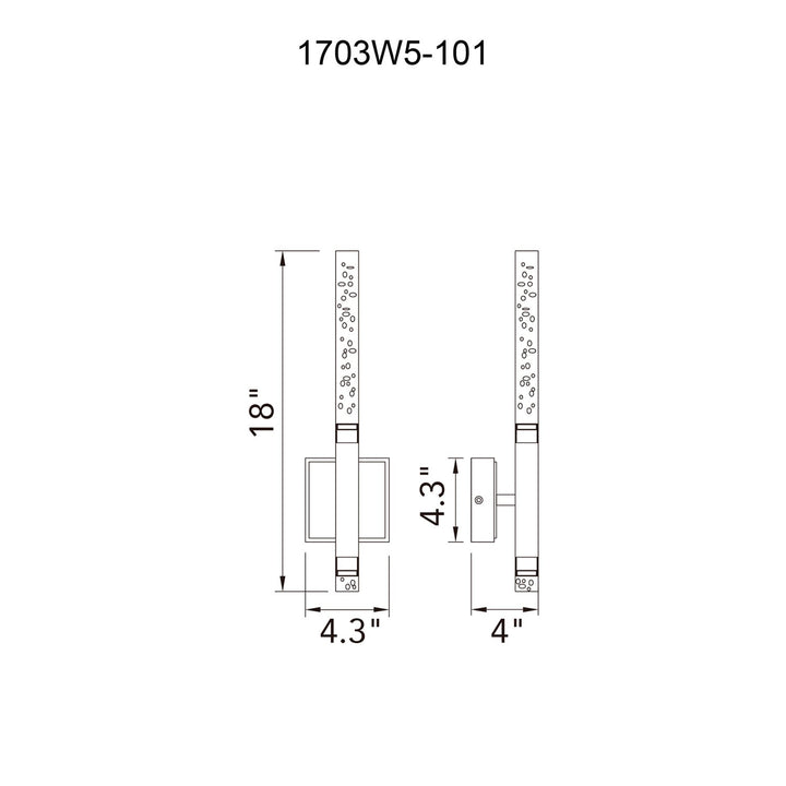 Integrated Led Black Wall Light
