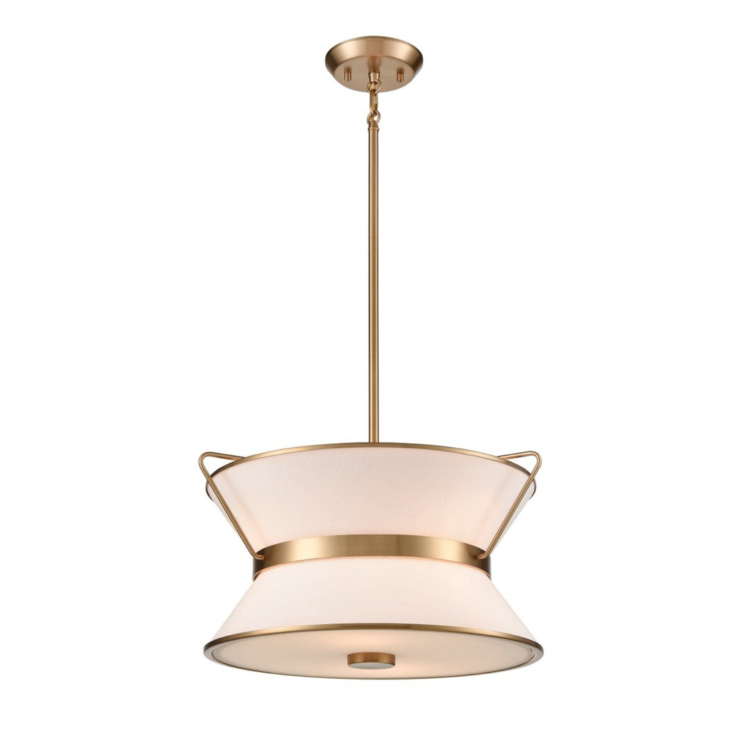 Chandelier 17in Diameter Brushed Brass by Artcraft