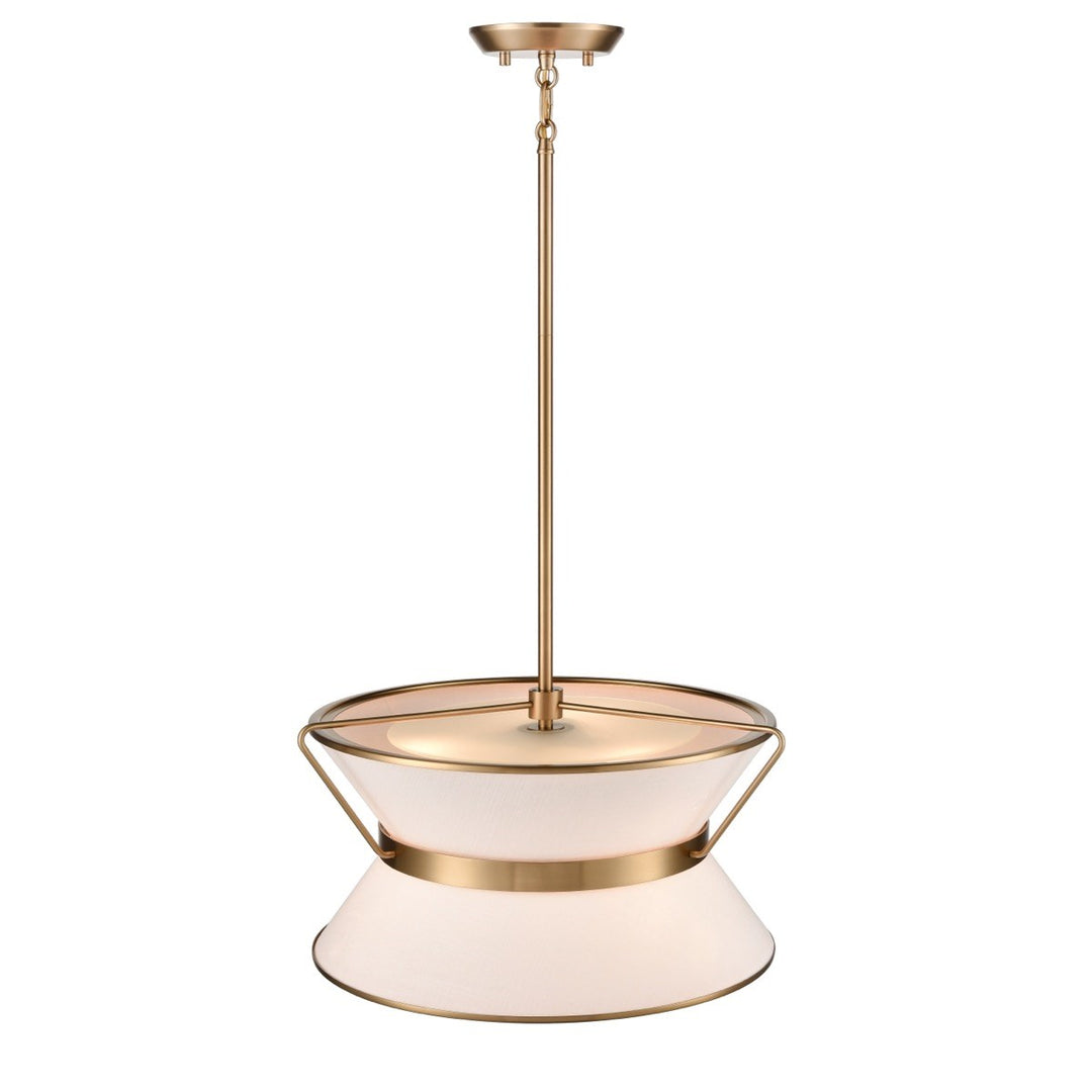 Chandelier 17in Diameter Brushed Brass