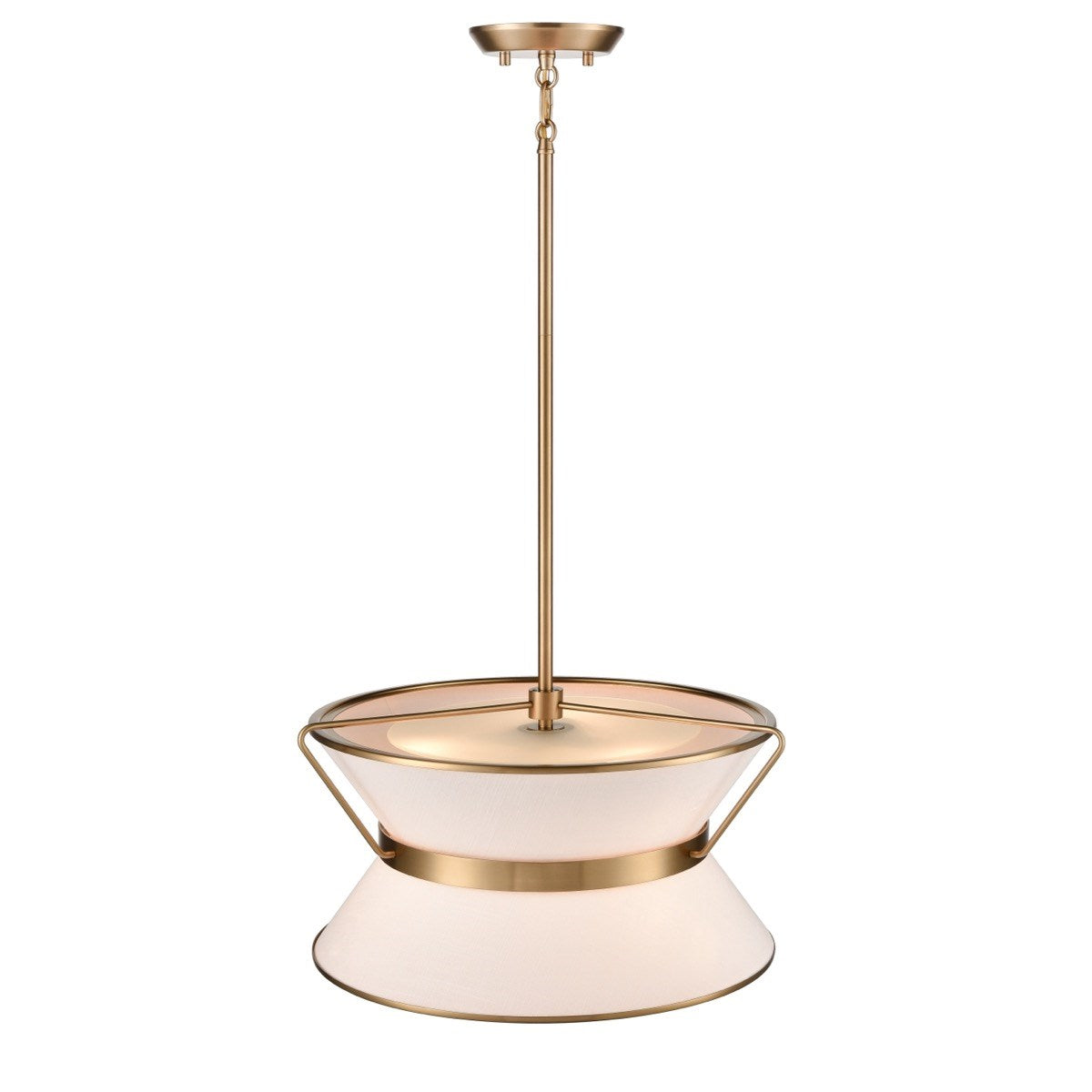 Chandelier 17in Diameter Brushed Brass