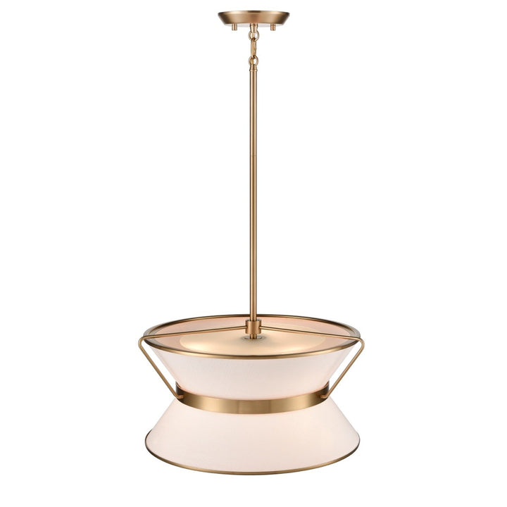 Chandelier 17in Diameter Brushed Brass