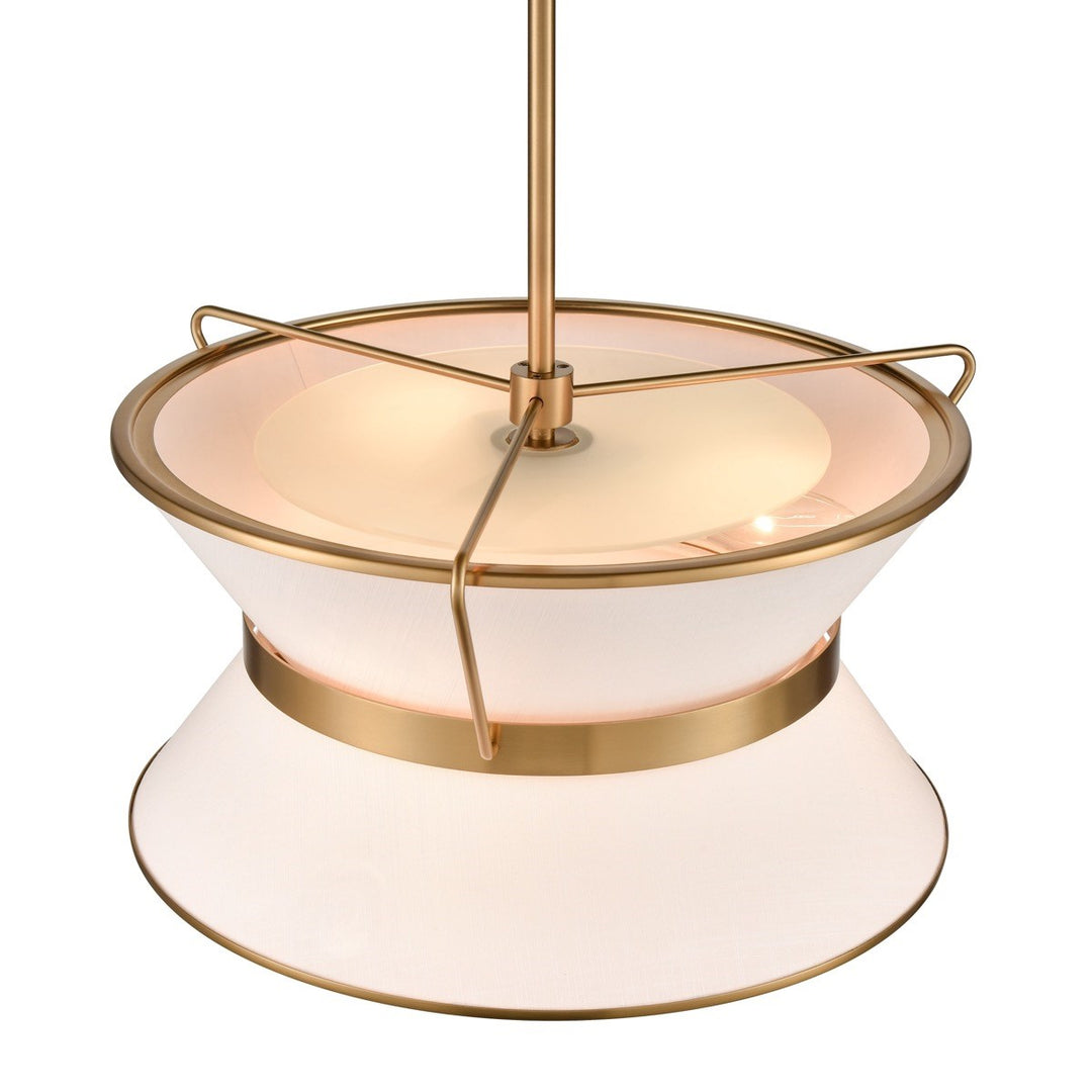 Chandelier 17in Diameter Brushed Brass