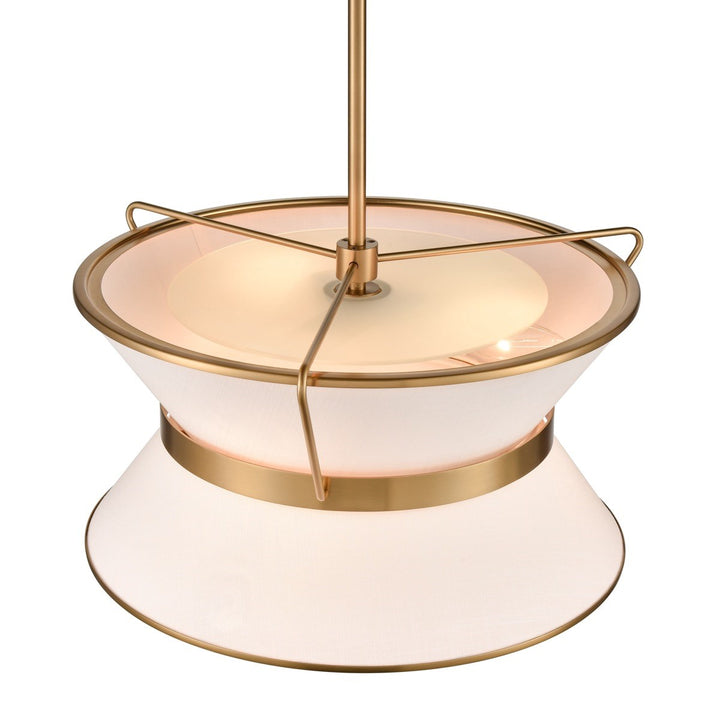 Chandelier 17in Diameter Brushed Brass