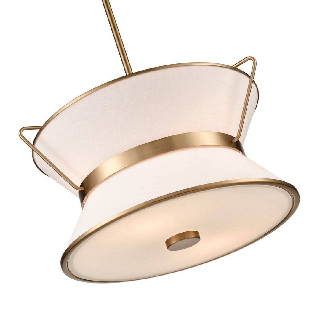 Chandelier 17in Diameter Brushed Brass