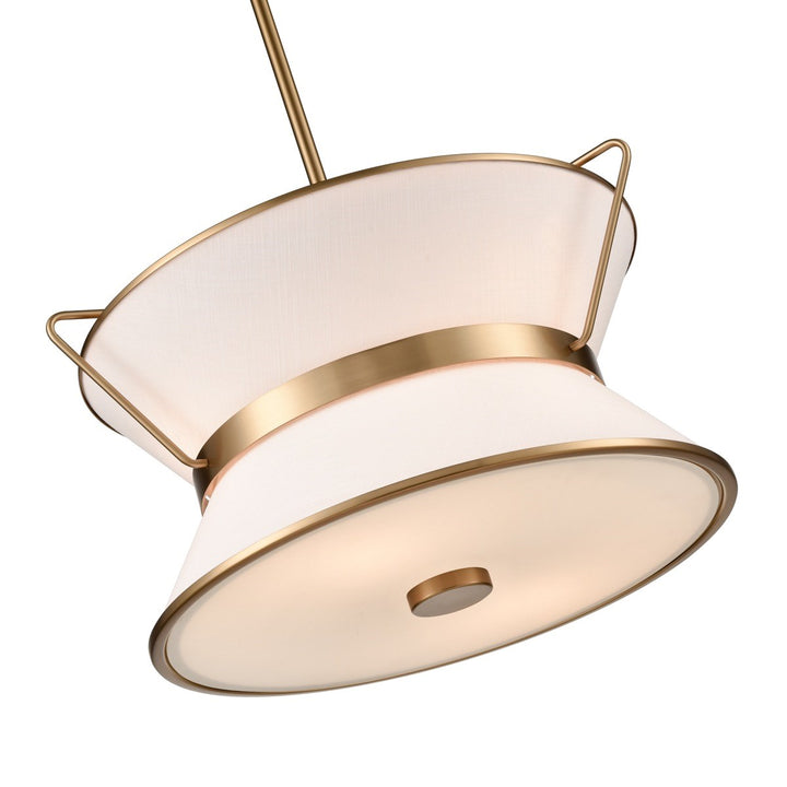 Chandelier 17in Diameter Brushed Brass