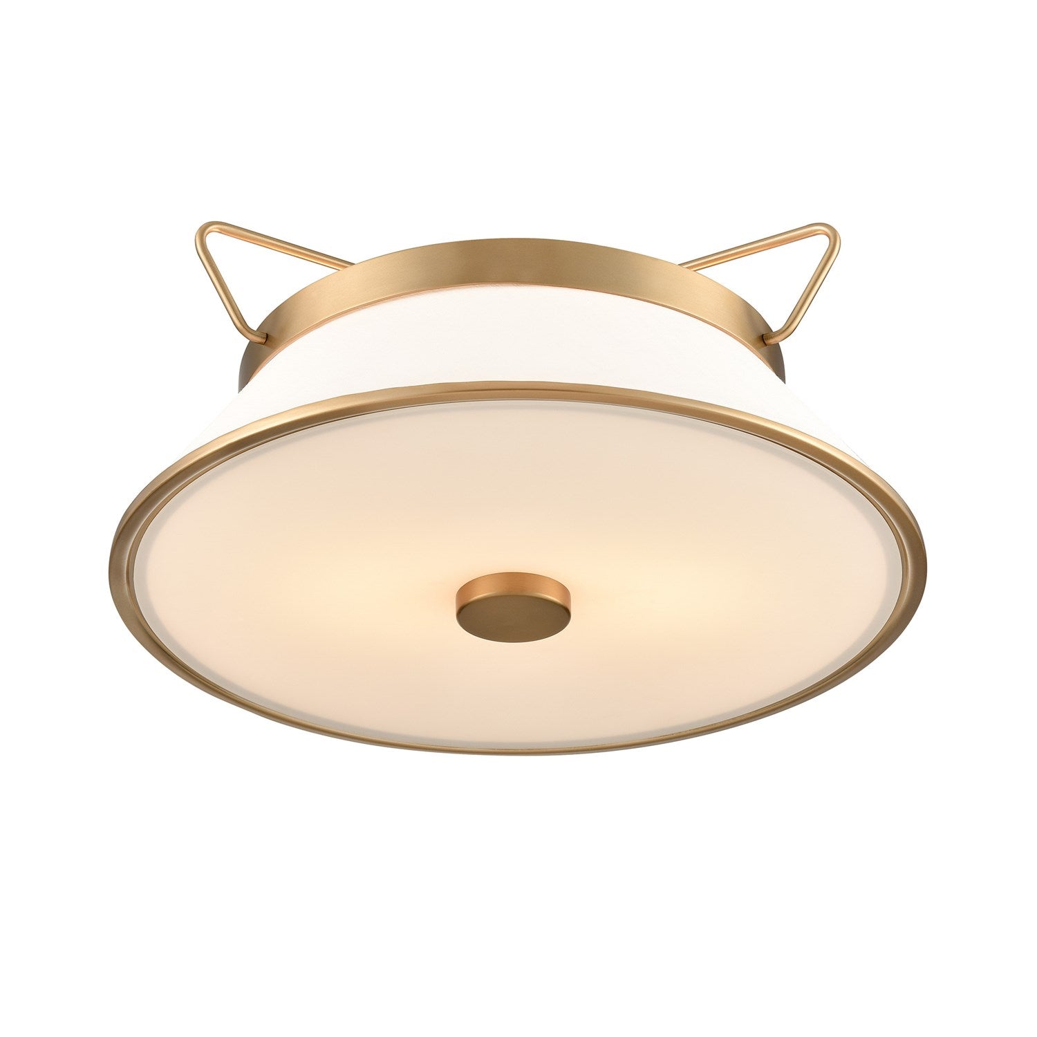 Semi Flushmount Brushed Brass