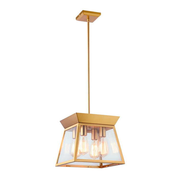 4 Light Chandelier 12in Diameter Brushed Brass by Artcraft