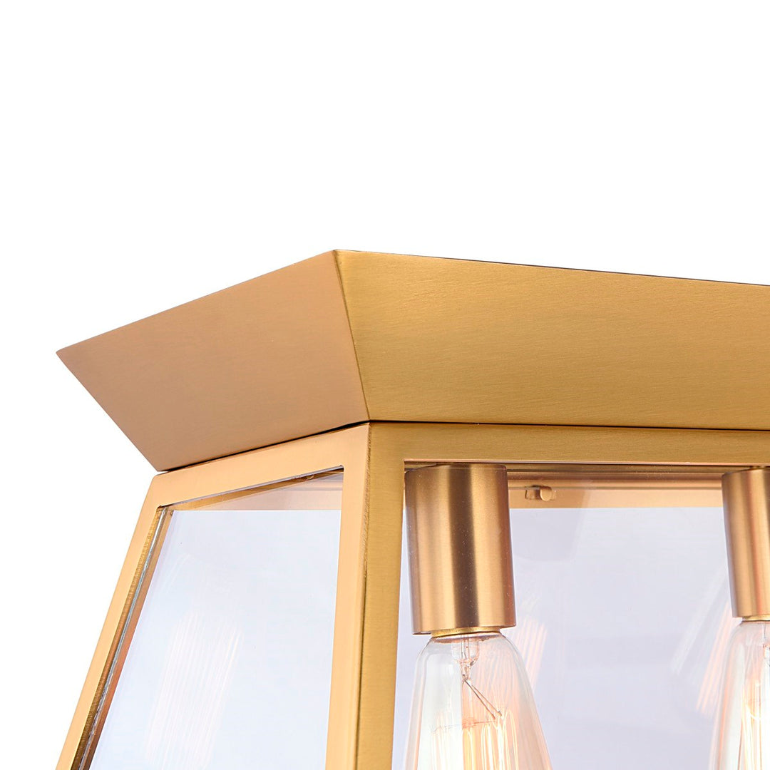 Linear Island Chandelier Brushed Brass