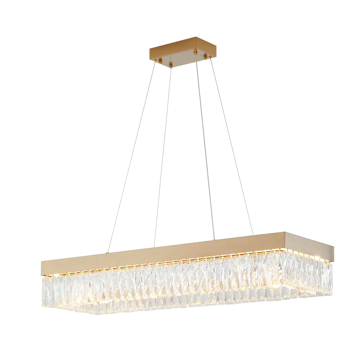 Gold Hairline Frame Led Chandelier by Bethel