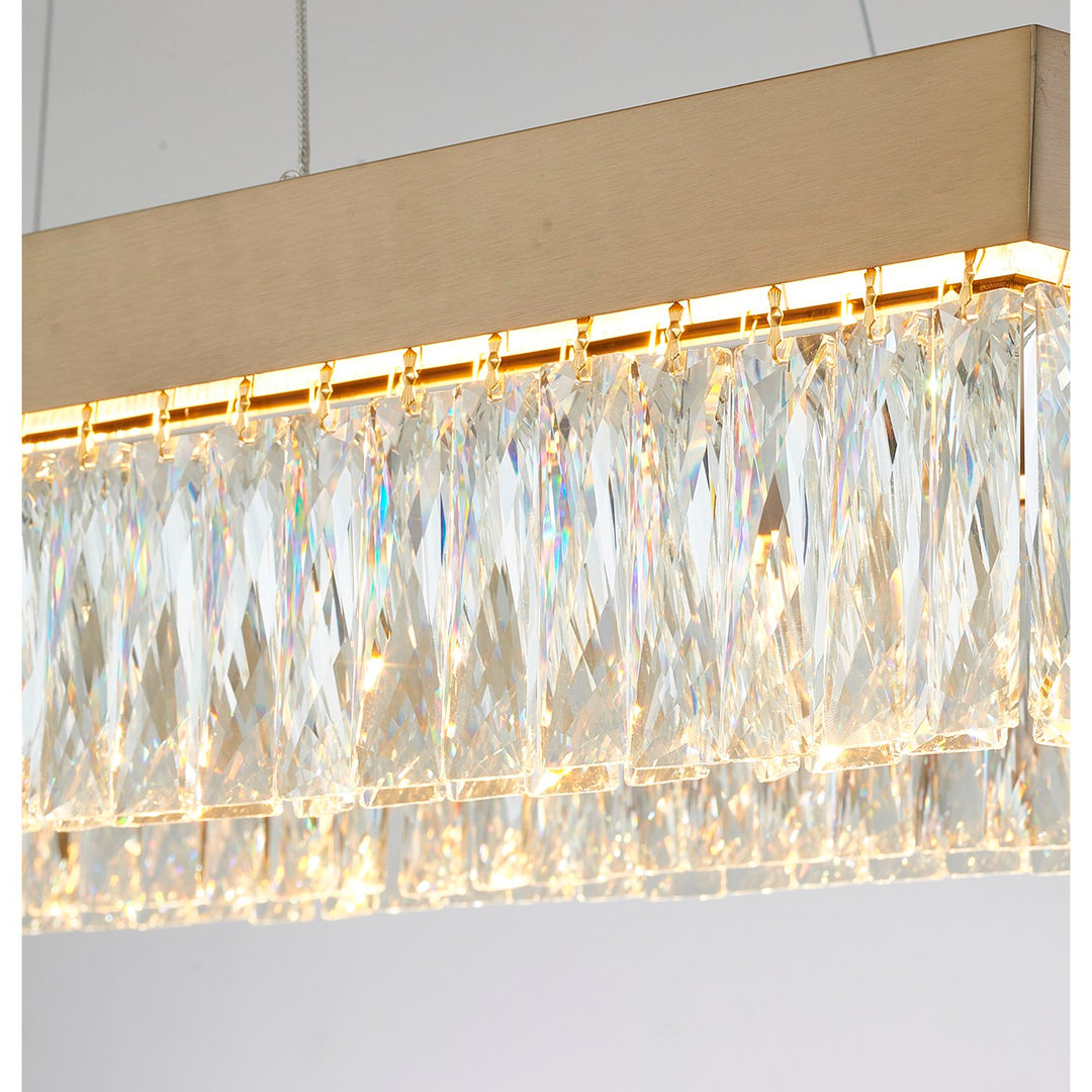 Gold Hairline Frame Led Chandelier