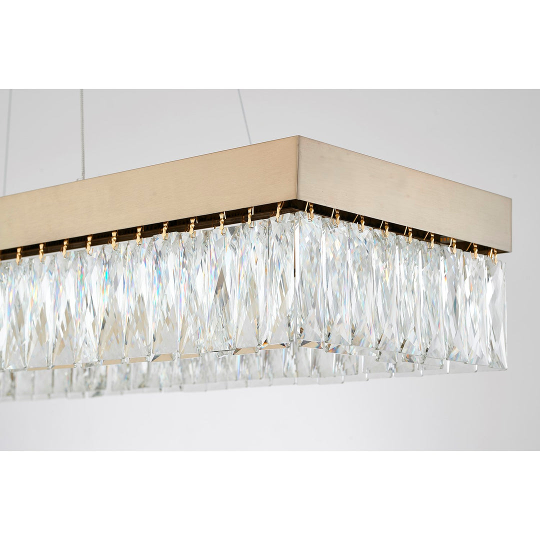 Gold Hairline Frame Led Chandelier