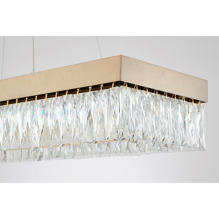 Gold Hairline Frame Led Chandelier