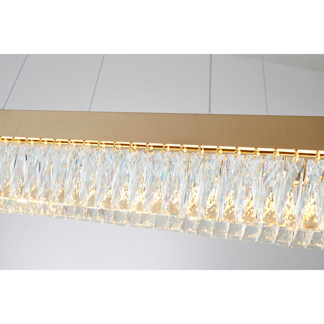 Gold Hairline Frame Led Chandelier