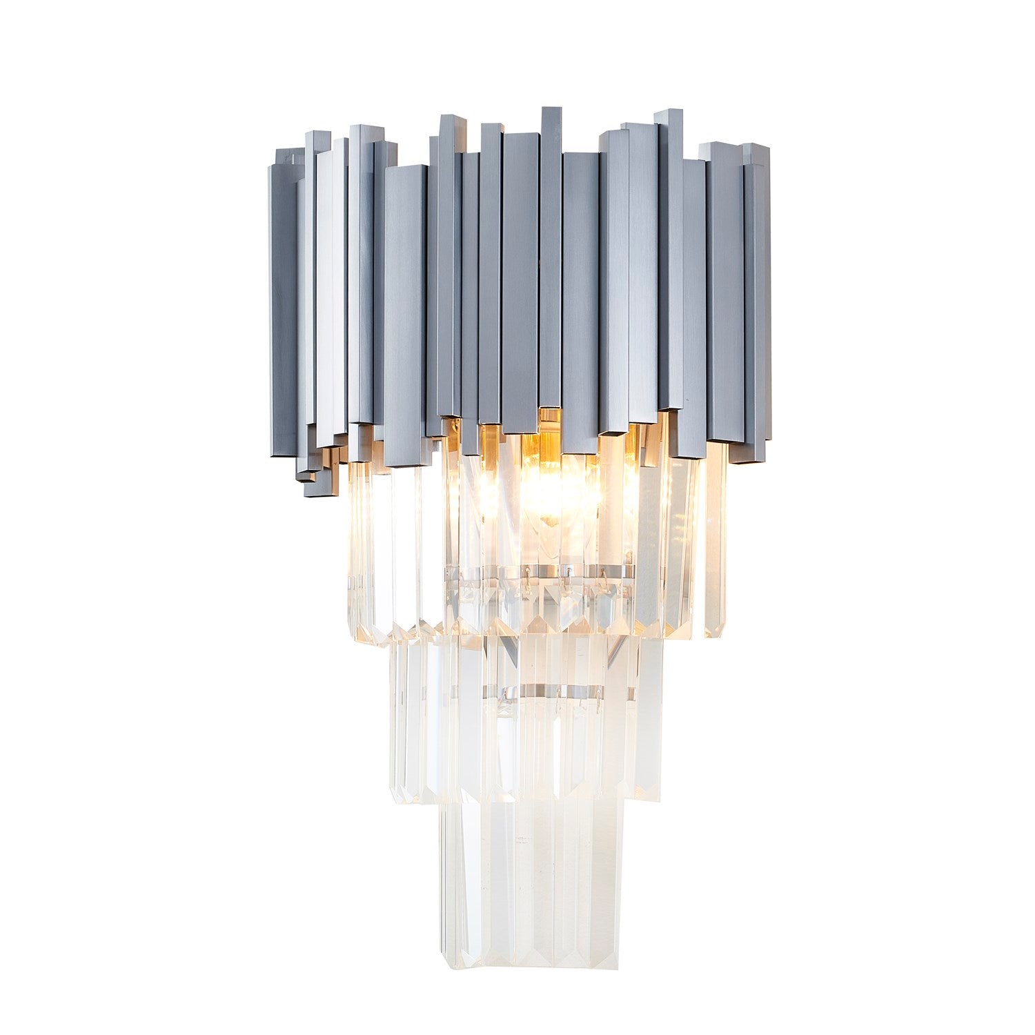 Satin Nickel Hairline Wall Sconce by Bethel