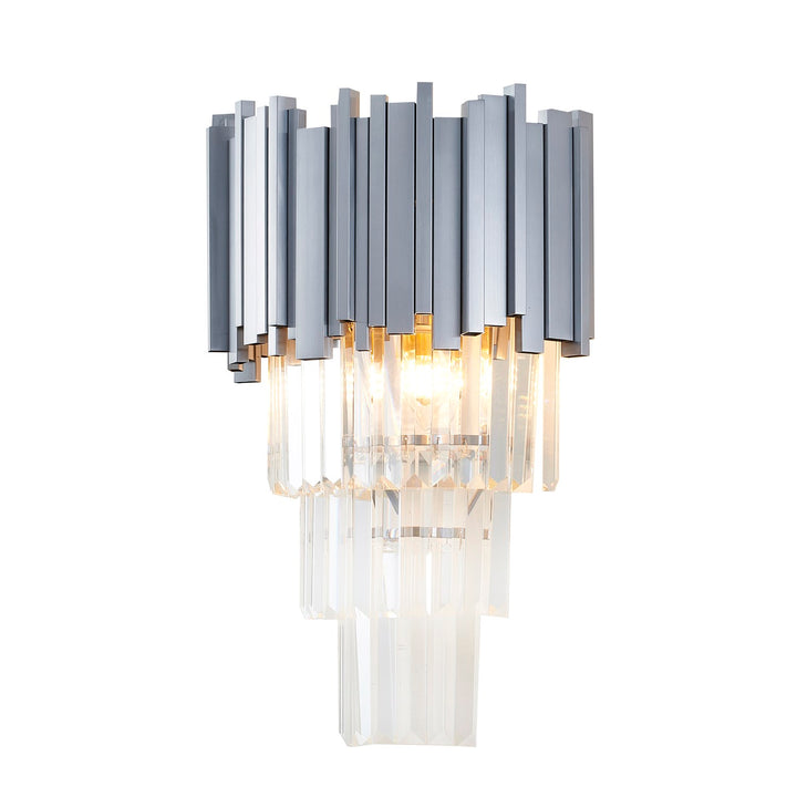Satin Nickel Hairline Wall Sconce by Bethel