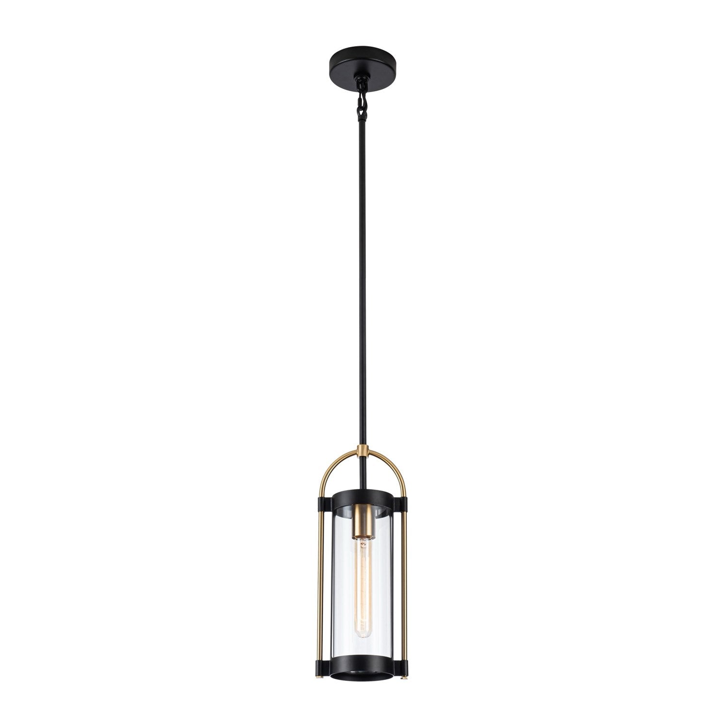 Collection 1-Light Pendant Black And Brushed Brass