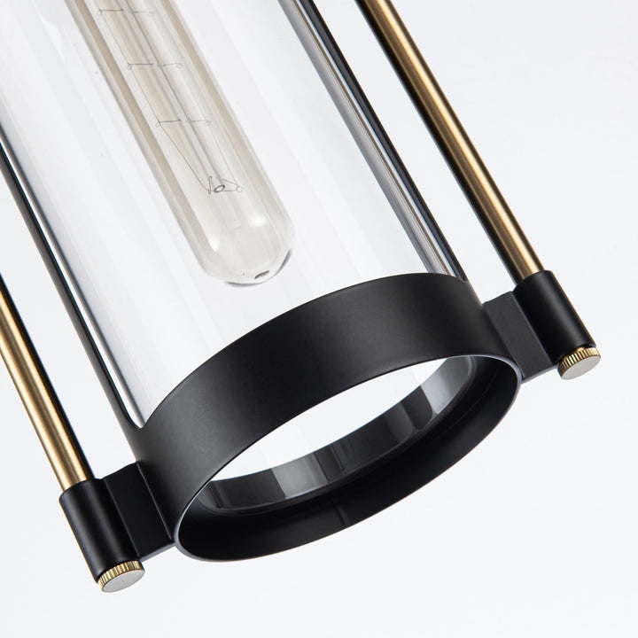 Collection 1-Light Pendant Black And Brushed Brass
