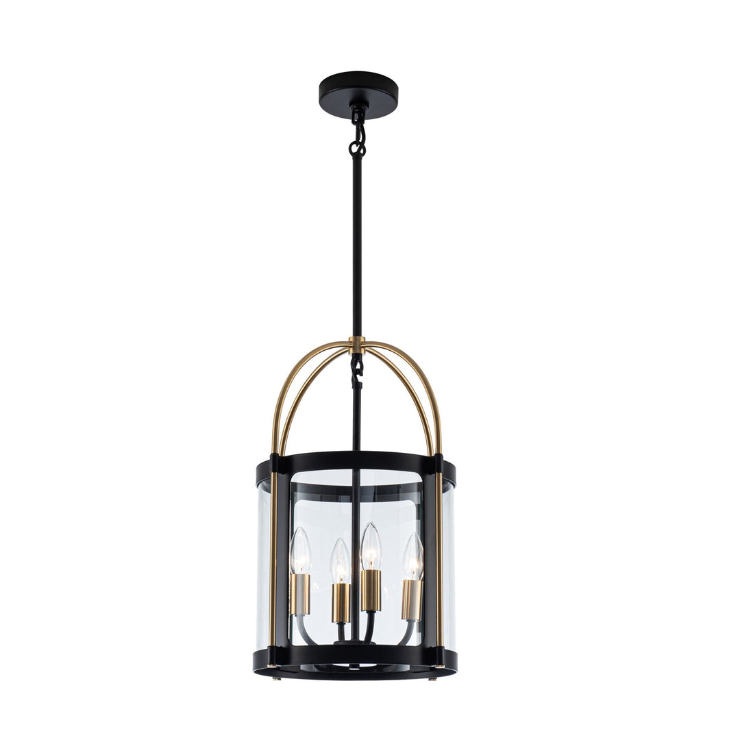 Collection 4-Light 13in Pendant Black And Brushed Brass by Artcraft