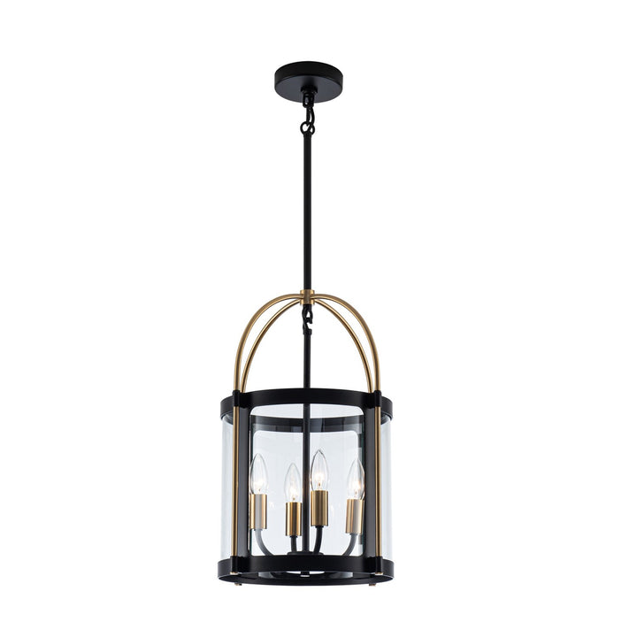 Collection 4-Light 13in Pendant Black And Brushed Brass by Artcraft