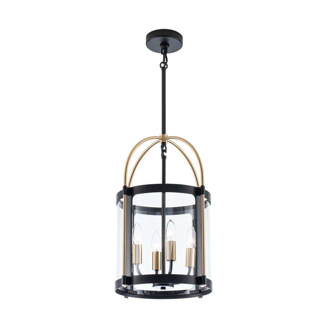Collection 4-Light 13in Pendant Black And Brushed Brass
