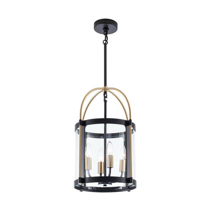 Collection 4-Light 13in Pendant Black And Brushed Brass