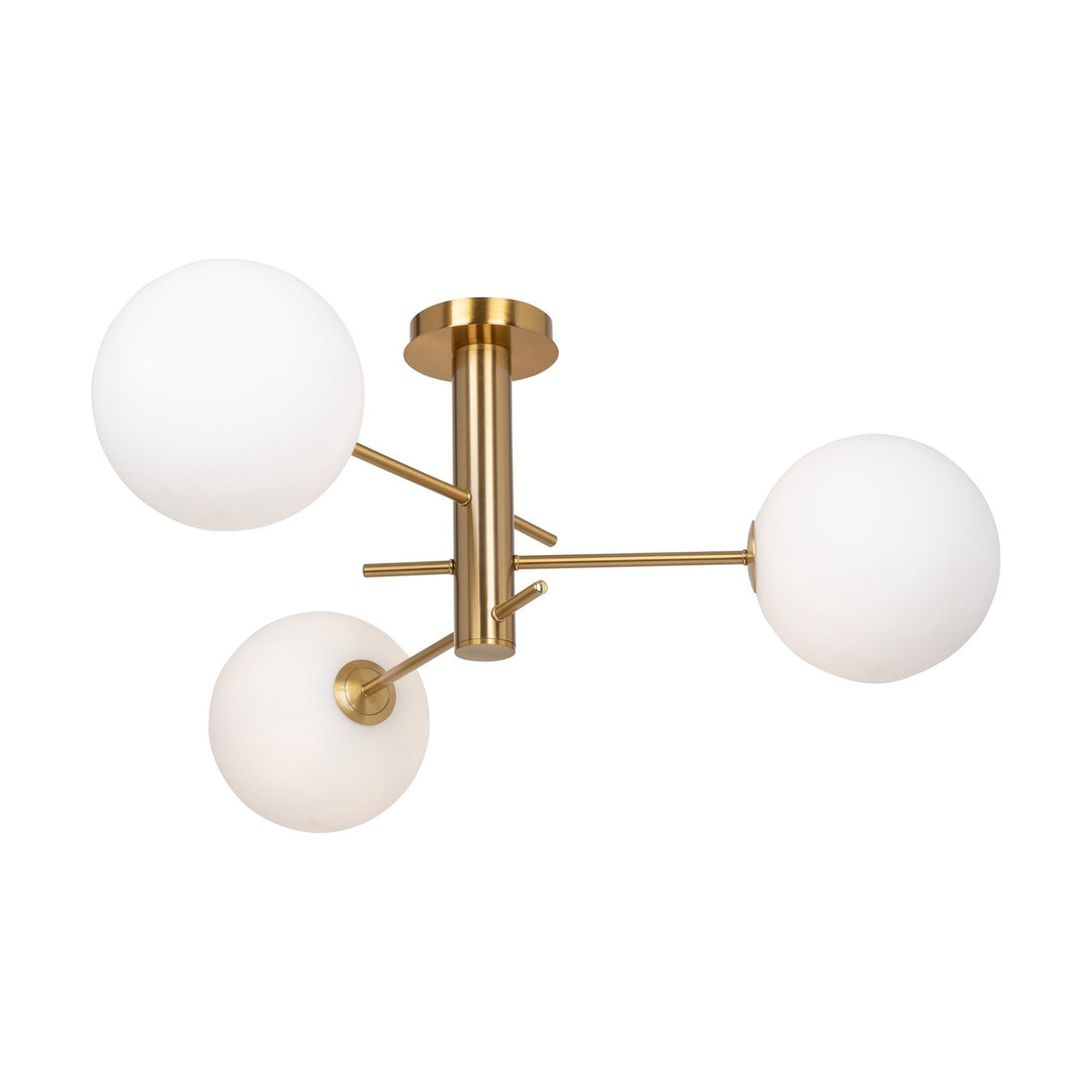 Collection 3-Light Semi-Flush Mount Brass by Artcraft