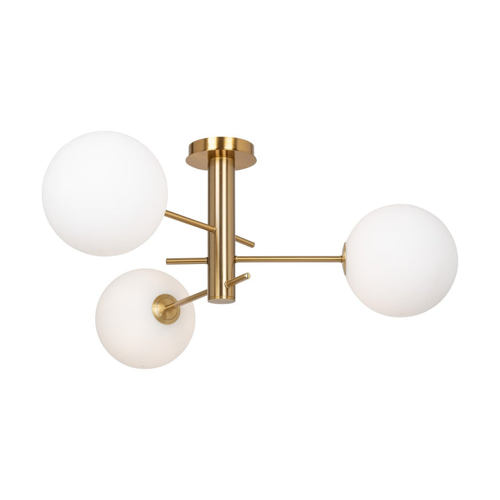 Collection 3-Light Semi-Flush Mount Brass
