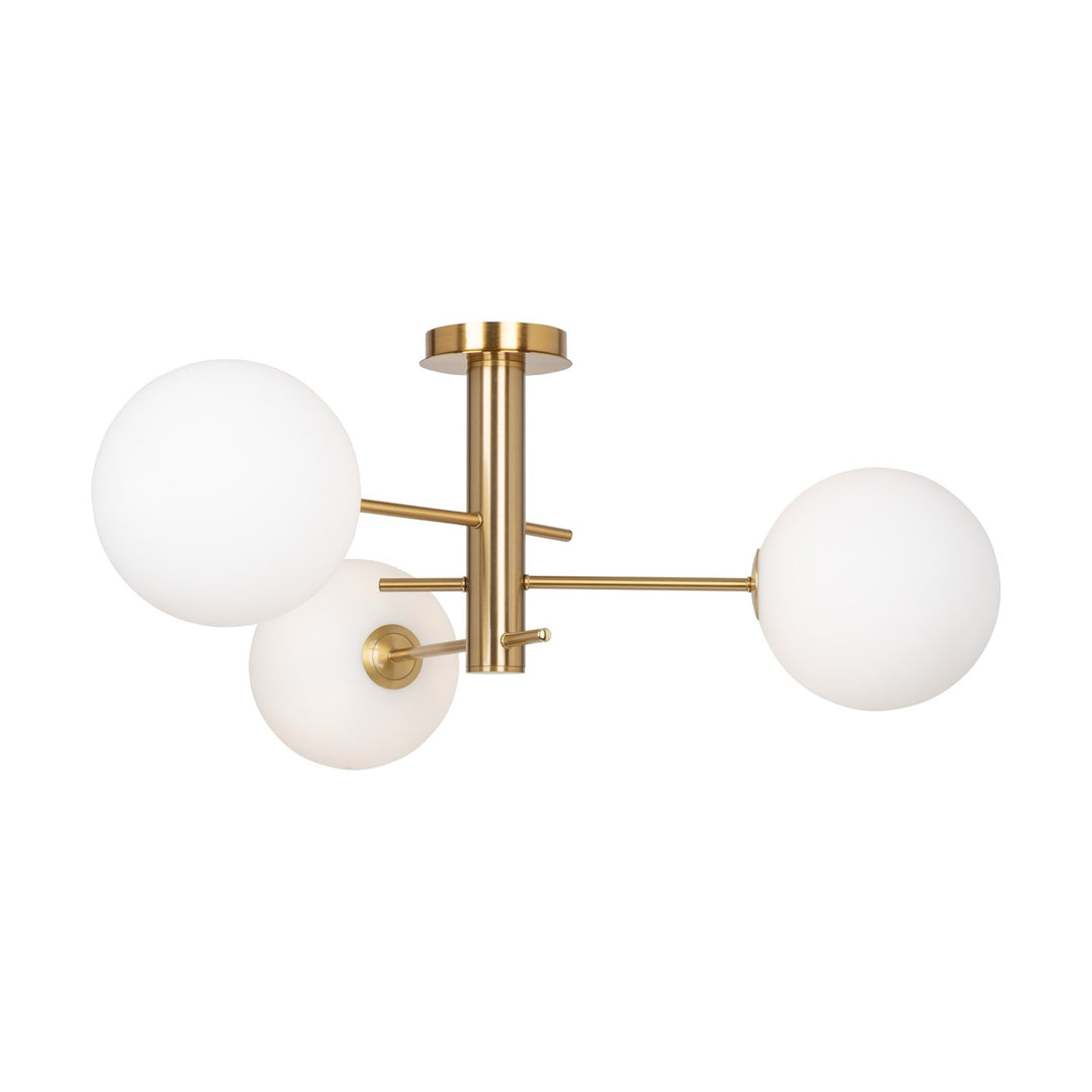 Collection 3-Light Semi-Flush Mount Brass