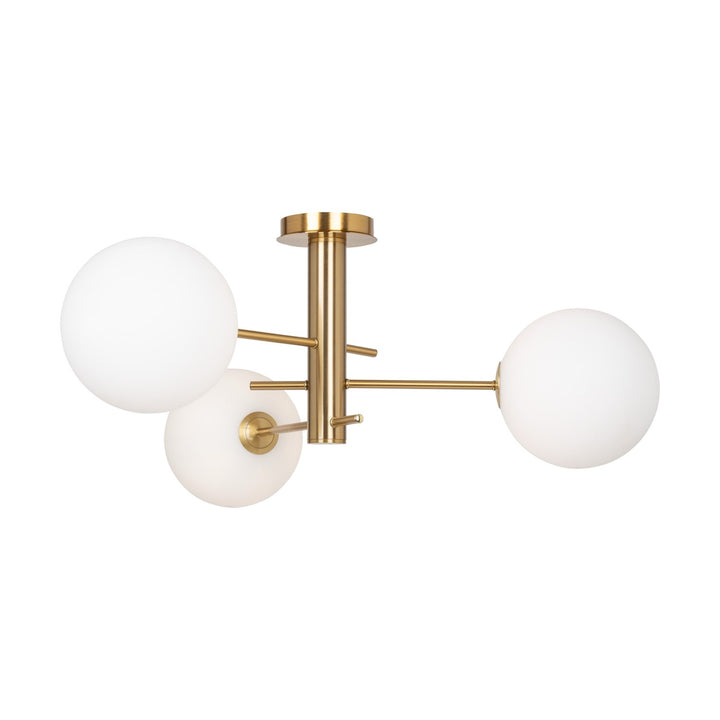 Collection 3-Light Semi-Flush Mount Brass