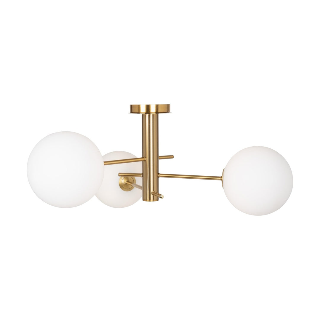 Collection 3-Light Semi-Flush Mount Brass