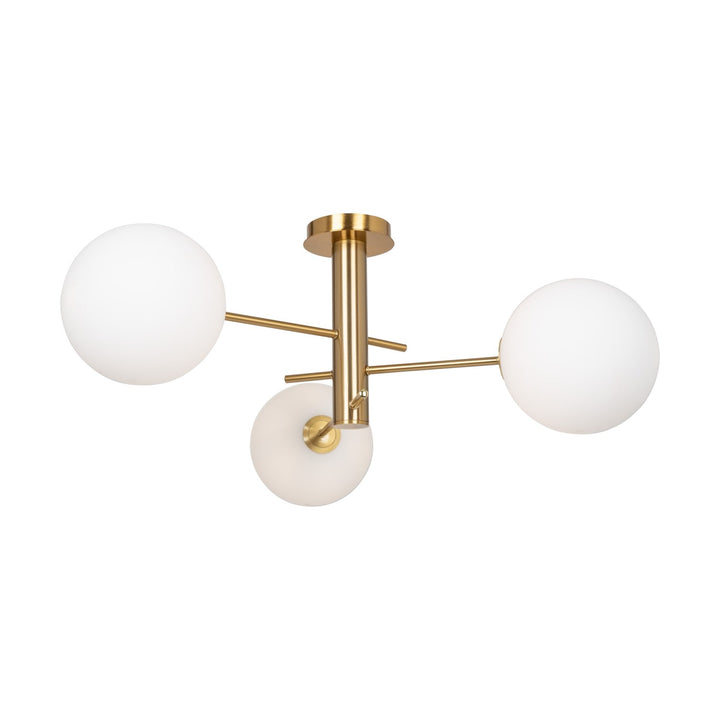 Collection 3-Light Semi-Flush Mount Brass