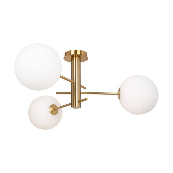 Collection 3-Light Semi-Flush Mount Brass