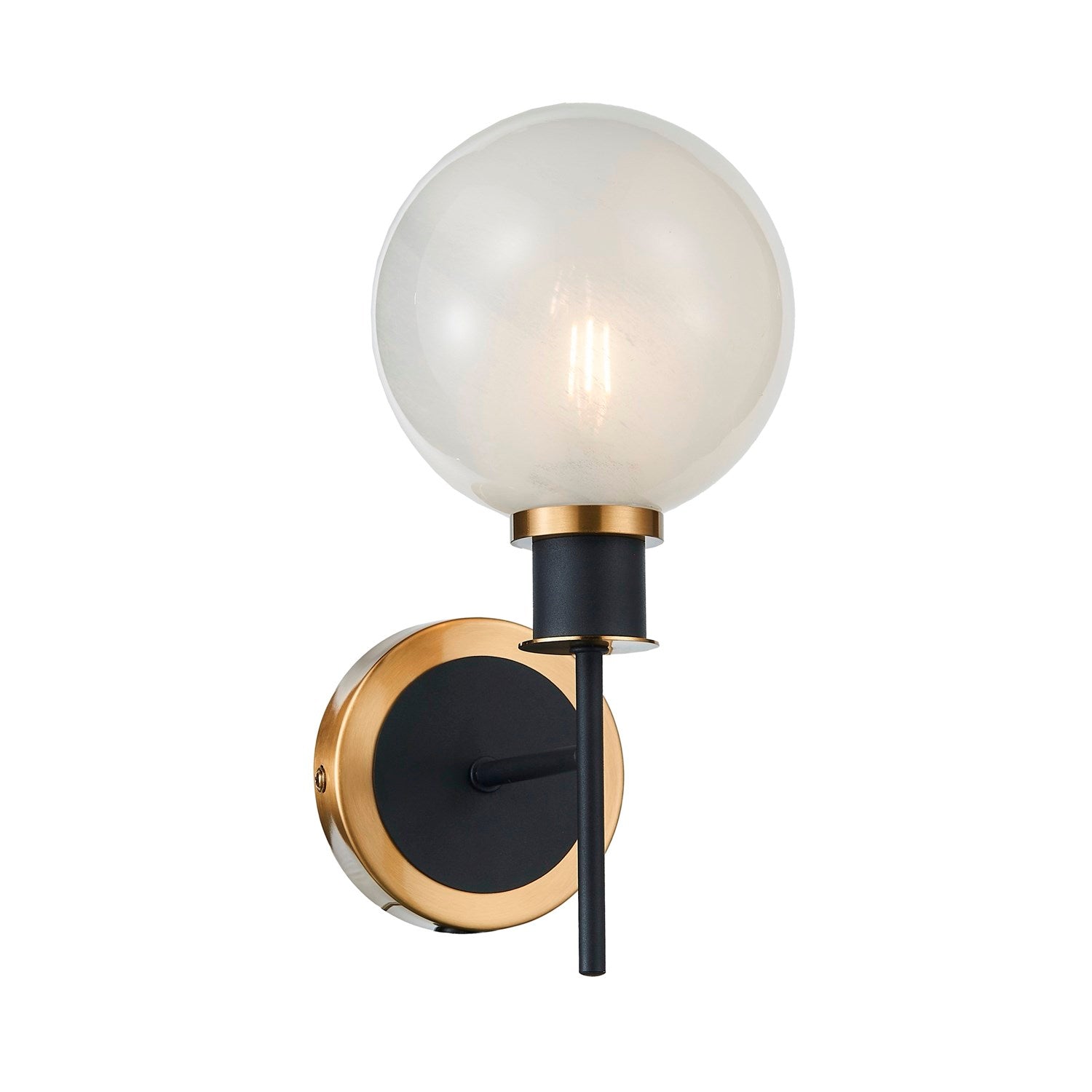 Collection 1-Light Sconce Black And Brushed Brass by Artcraft