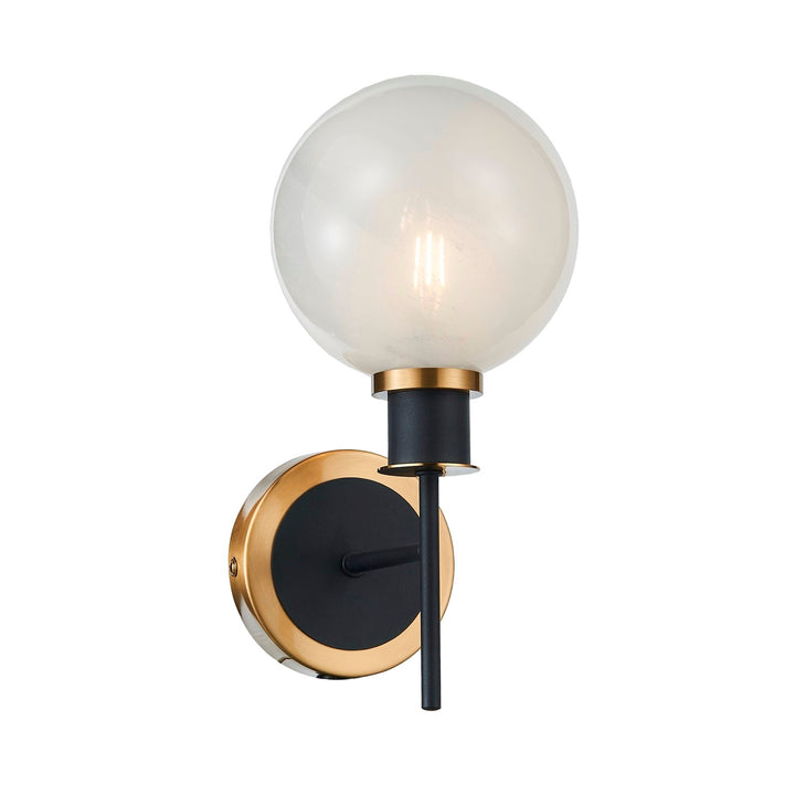 Collection 1-Light Sconce Black And Brushed Brass by Artcraft