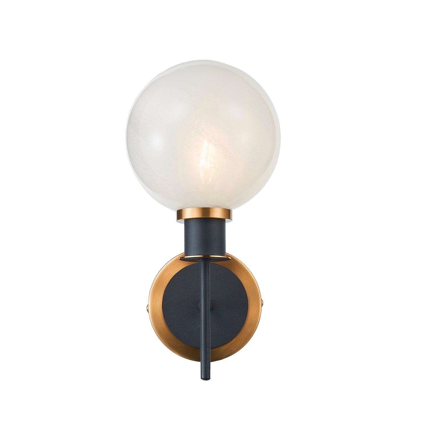 Collection 1-Light Sconce Black And Brushed Brass