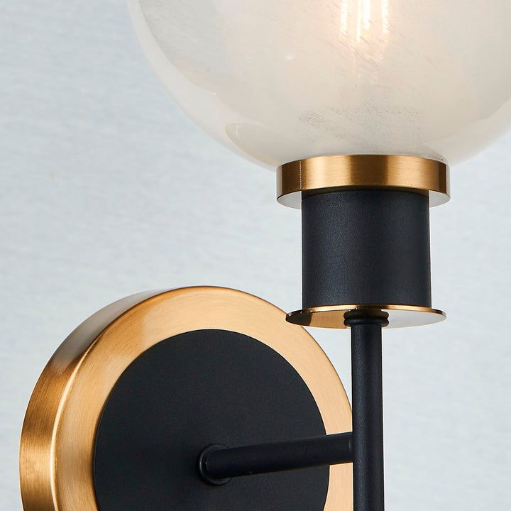 Collection 1-Light Sconce Black And Brushed Brass