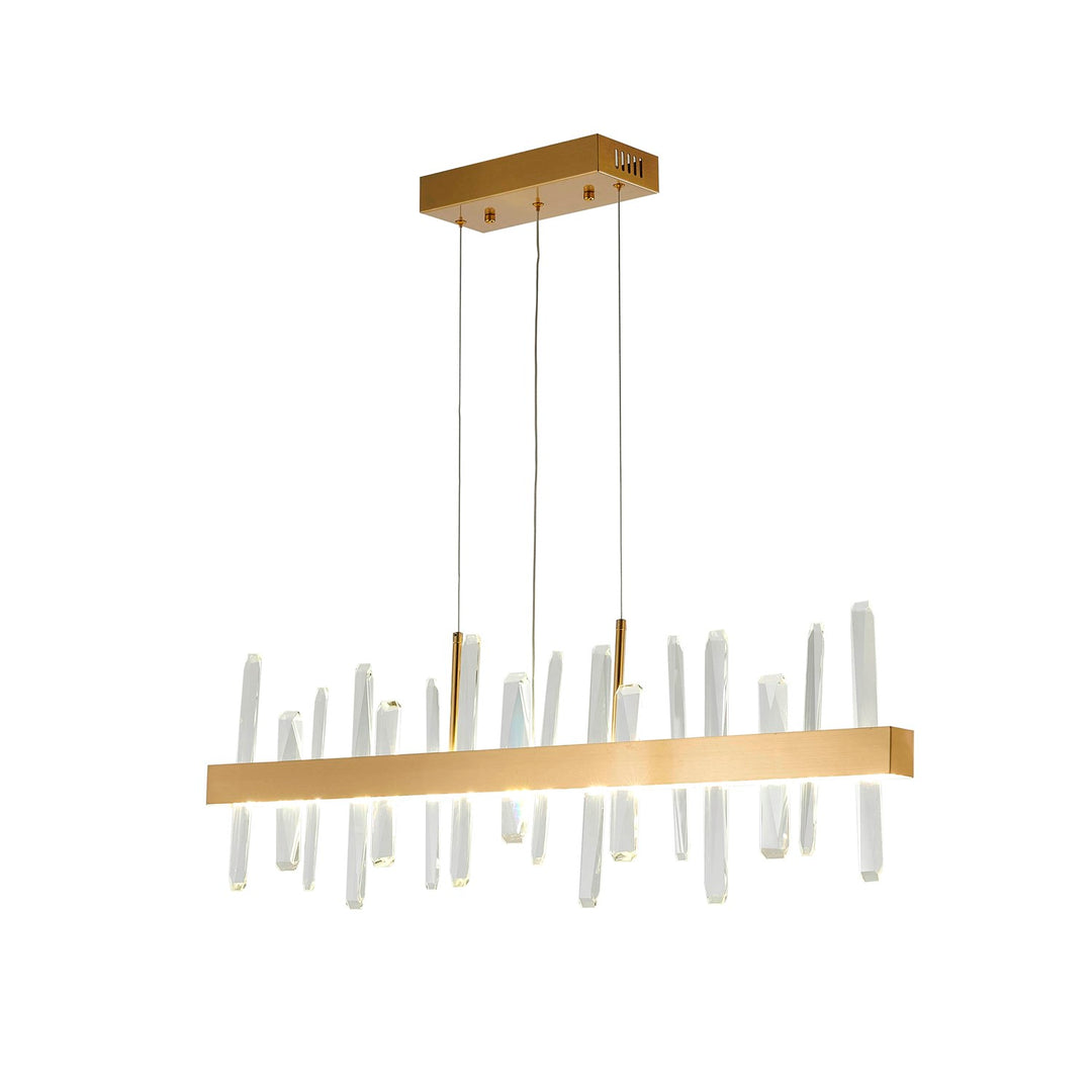 Led Chandelier In Gold Finish by Bethel
