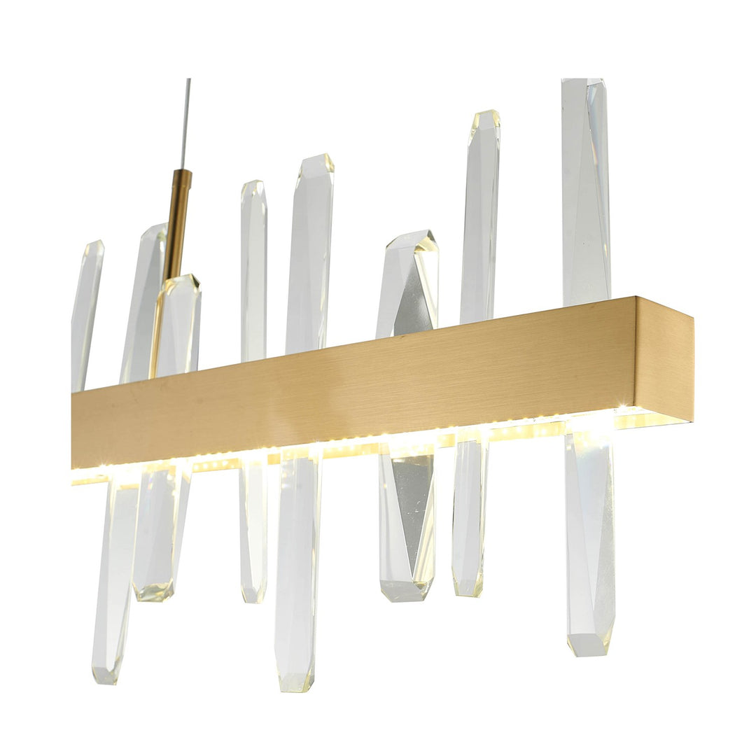Led Chandelier In Gold Finish