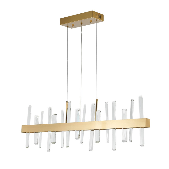 Led Chandelier In Gold Finish