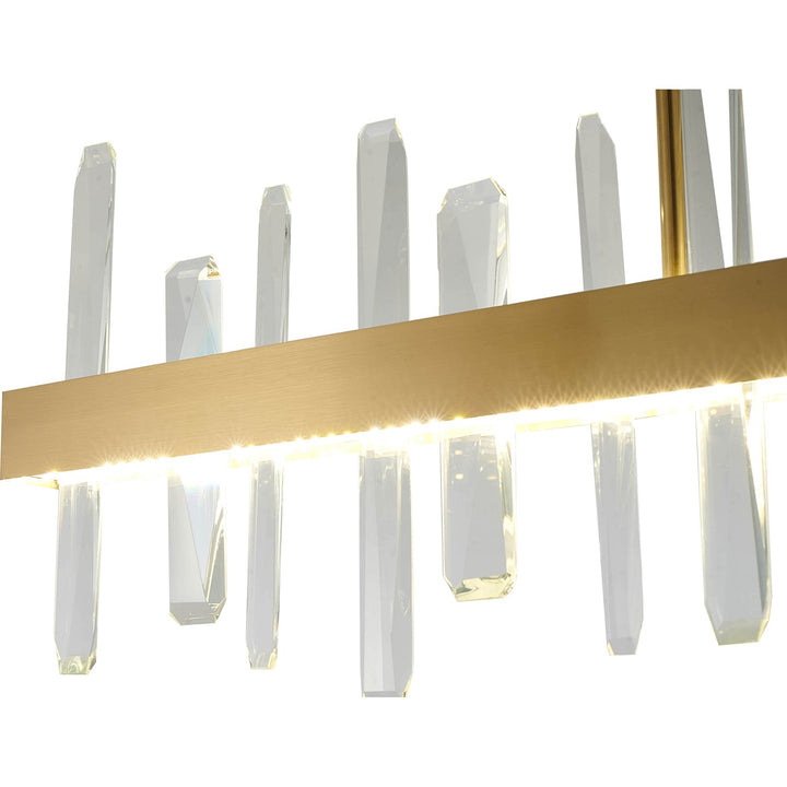 Led Chandelier In Gold Finish