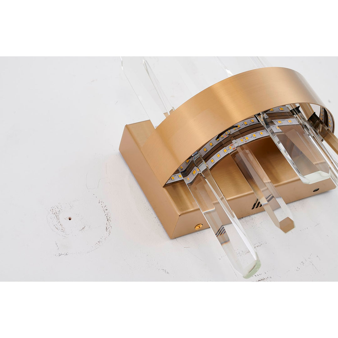 Led Wall Sconce In Gold Finish