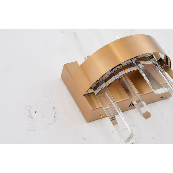 Led Wall Sconce In Gold Finish