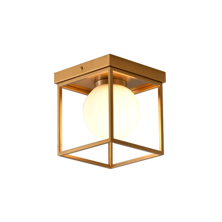 Semi Flush Mount In Brass Finish by Bethel