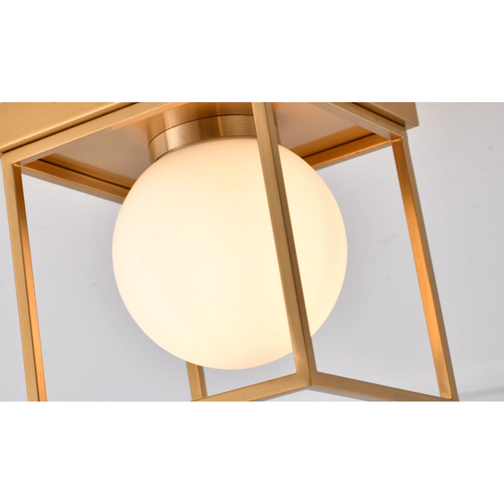 Semi Flush Mount In Brass Finish
