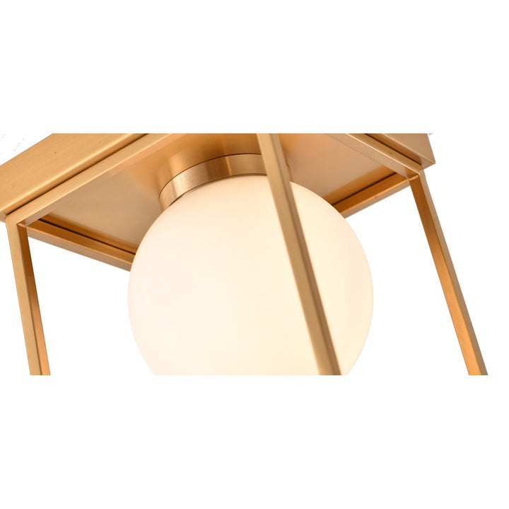 Semi Flush Mount In Brass Finish